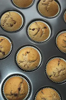 Close Up Food Drucke: Muffins on a tray
