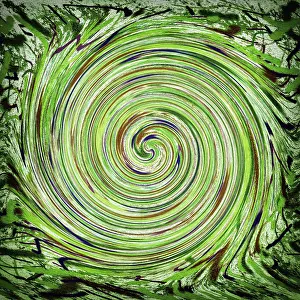 Abstract Spiral Design Drucke: Multicolored abstraction in the form of a spiral