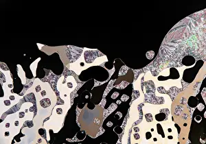 Liquid Crystals Microscope Drucke: Multicolored display of liquid crystals under the microscope