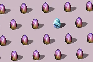 Easter Egg Symbolism Drucke: Multicolored Easter egg pattern made