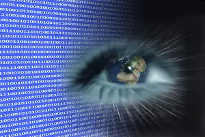Digital Composing Image Drucke: Multimedia eye, symbolic image for data stream analysis