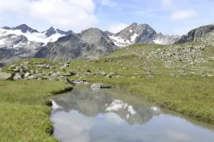 Tyrol Mountain Scenery Drucke: Mutterberger lakes, Mutterberger see