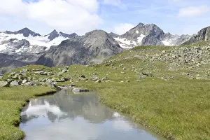 Mountainous Region Landscape Drucke: Mutterberger lakes, Mutterberger see