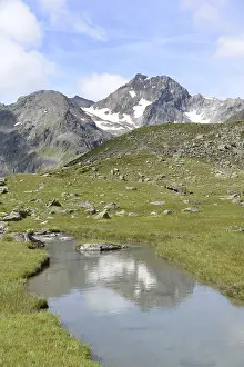 Tyrol Mountain Scenery Drucke: Mutterberger lakes, Mutterberger see