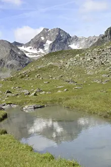 Stubai Alps Drucke: Mutterberger lakes, Mutterberger see