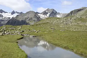 Mountain Lake Austria Drucke: Mutterberger lakes, Mutterberger see
