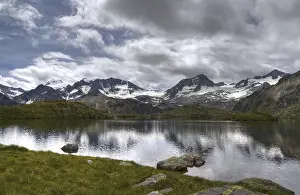 Stubai Alps Drucke: Mutterberger lakes, Mutterberger see