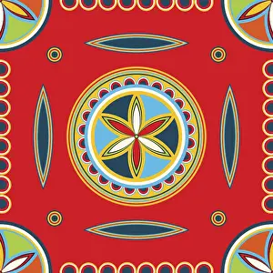 Saudi Arabia Heritage Image Drucke: Najdi style vector seamless pattern