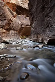 Slot Canyon Photography Drucke: The Narrows, constriction of the Virgin River