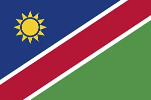 Empty National Ensigns Drucke: National flag of Namibia