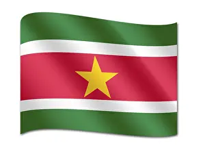 Surinam Drucke: Flagge des Staates Suriname