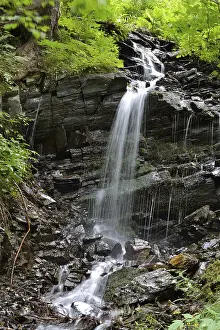 Uninhabited Mountain Torrent Drucke: Natural course of a stream with waterfall