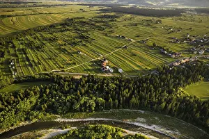 Eastern European Farmland Drucke: Natural pattern in farm fields