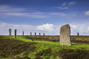 Neolithic Era Archaeological Site Drucke: Neolithic stone circle, partial view