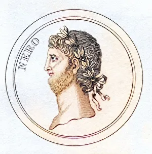 Digitally Restored Image Reproduction Drucke: Nero Claudius Caesar Augustus Germanicus AD37