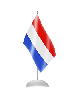Benelux Countries Flag Drucke: The Netherlands flag. Table Flag