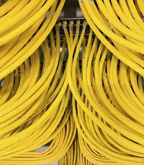 Internet Connection Drucke: Network cable on a network HUB Network cable on a network HUB