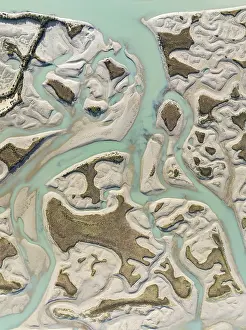 Network Of Channels And Streams Drucke: Network of channels and streams at low tide