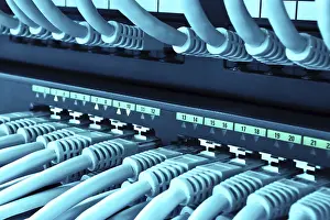 Gerahmter Druck : Netzwerk LAN Patchpanel Netzwerk LAN Patchpanel