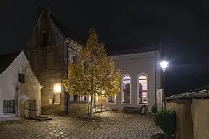 Abandoned Sacral Building Europe Drucke: Night shot of the former synagogue