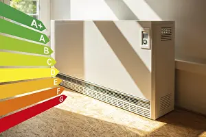 Ecofriendly Power Supply Drucke: Night storage heating in a flat