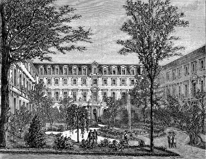 Engraved Art Illustration Drucke: The Normal School, interior view