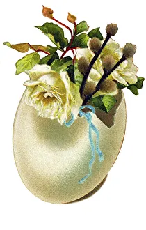 Easter Greeting Card Drucke: Nostalgic greeting card for Easter