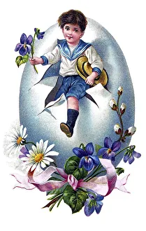 Rückblickwürstchenkarte zum Ostern