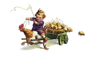 Easter Greeting Card Drucke: Nostalgic greeting card for Easter