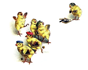 Easter Greeting Card Drucke: Nostalgic greeting card for Easter