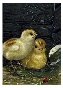 Easter Greeting Card Drucke: Nostalgic greeting card for Easter