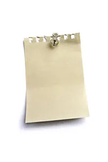 Empty Sheet Of Paper Drucke: Note with a pin