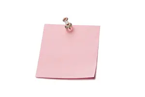 Symbolic Still Life Drucke: Note with a pin