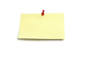 Empty Sheet Of Paper Drucke: Note with a pin