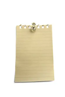 Empty Sheet Of Paper Drucke: Note with a pin