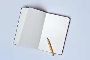 Memory Aid Drucke: Notebook and pencil, memory aid