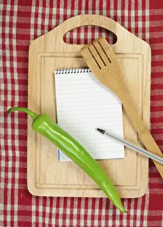 Vintage Recipe Notebook Drucke: Notebook to write recipes and vegetables around it