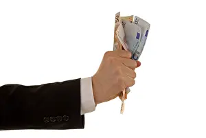 Cash Payment Methods Drucke: Notes in the hand