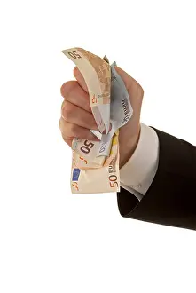 Means Of Payment Options Drucke: Notes in the hand