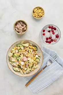 Ecological Food Choices Drucke: A nutritious salad featuring tuna