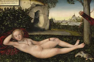 Lucas Cranach Elder Paintings Drucke: The Nymph of Spring, Spring Nymph