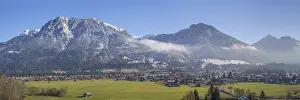 Allgau Germany Drucke: Oberstdorf, behind Allgau Alps