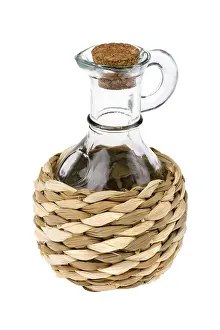 Bright White Background Image Drucke: Object on white - empty bottle for oil