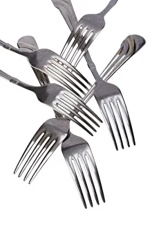 Isolated Cutlery Drucke: Object on white - kitchen utensil fork