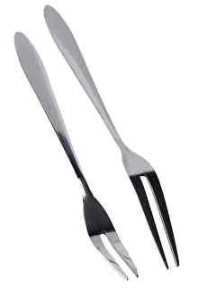 Plain Colored Background Photo Drucke: Object on white - kitchen utensil fork