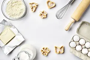 Kitchen Utensils Drucke: Objects and ingredients for baking