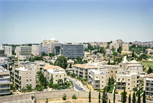 Urban Environment Middle East Drucke: Oblique view from an elevated position over the city of Jerusalem
