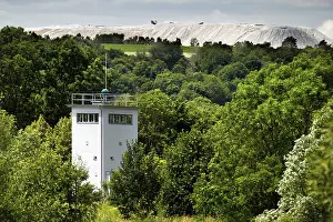 Inner German Border Drucke: Observation tower of the border troops of the GDR