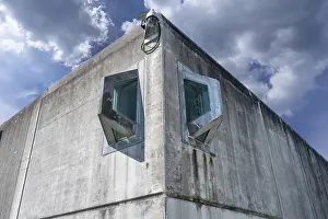 European Justice System Drucke: Observation window in the wall of the prison