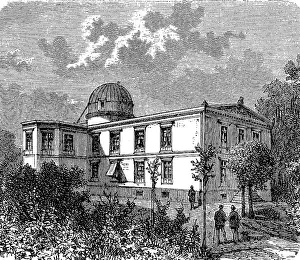 Historical Astronomy Drucke: The observatory in Berlin, Germany